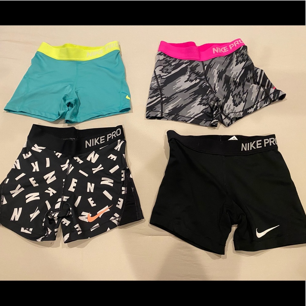 Nike Pro athletic shorts kids size M